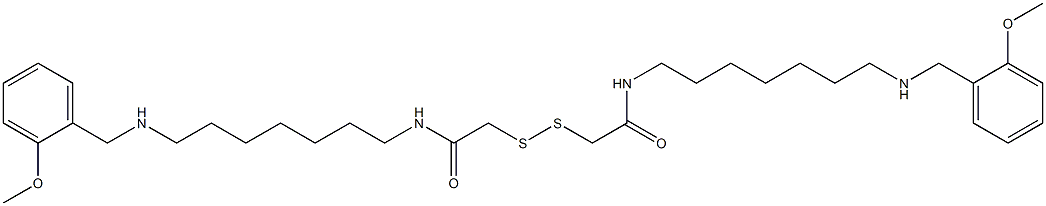 N,N'-Bis[7-[(2-methoxybenzyl)amino]heptyl][2,2'-dithiobis(ethanamine)] Struktur