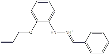 2-[2-(Allyloxy)phenyl]-1-[phenylmethylene]hydrazinium Struktur