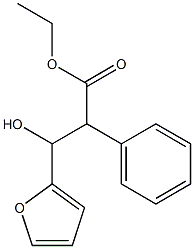 3-Hydroxy-2-phenyl-3-(furan-2-yl)propanoic acid ethyl ester Struktur