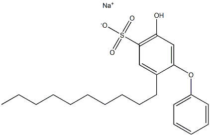 5-Hydroxy-2-decyl[oxybisbenzene]-4-sulfonic acid sodium salt Struktur