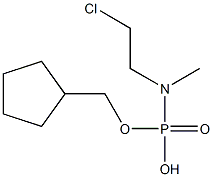 N-(2-Chloroethyl)-N-methylamidophosphoric acid hydrogen (cyclopentylmethyl) ester Struktur