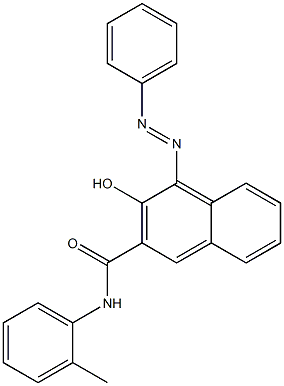 3-Hydroxy-N-(2-methylphenyl)-4-phenylazo-2-naphthamide Struktur