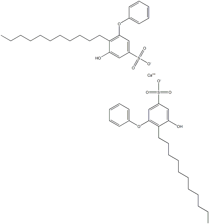 Bis(5-hydroxy-6-undecyl[oxybisbenzene]-3-sulfonic acid)calcium salt Struktur