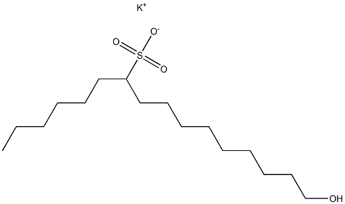 16-Hydroxyhexadecane-7-sulfonic acid potassium salt Struktur