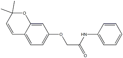 2-[[2,2-Dimethyl-2H-1-benzopyran-7-yl]oxy]acetanilide Struktur