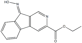 9-Hydroxyimino-9H-indeno[2,1-c]pyridine-3-carboxylic acid ethyl ester Struktur