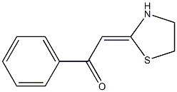 (E)-1-Phenyl-2-(thiazolidin-2-ylidene)ethanone Struktur