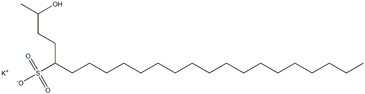 2-Hydroxytricosane-5-sulfonic acid potassium salt Struktur