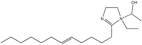 2-(5-Dodecenyl)-1-ethyl-1-(1-hydroxyethyl)-2-imidazoline-1-ium Struktur