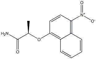 [R,(-)]-2-[(4-Nitro-1-naphtyl)oxy]propionamide Struktur