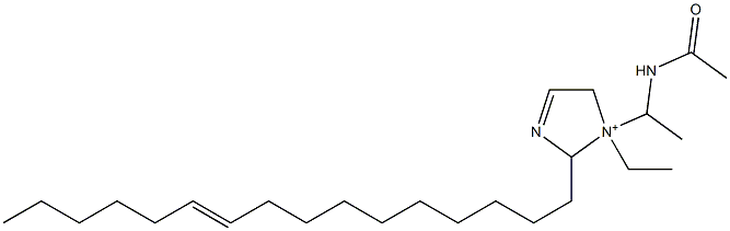 1-[1-(Acetylamino)ethyl]-1-ethyl-2-(10-hexadecenyl)-3-imidazoline-1-ium Struktur