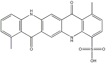 5,7,12,14-Tetrahydro-1,8-dimethyl-7,14-dioxoquino[2,3-b]acridine-4-sulfonic acid Struktur