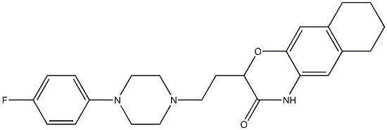 2-[2-[4-(4-Fluorophenyl)piperazin-1-yl]ethyl]-6,7,8,9-tetrahydro-2H-naphth[2,3-b][1,4]oxazin-3(4H)-one Struktur