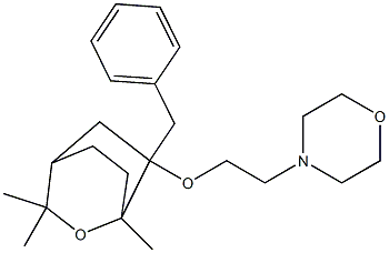 1,3,3-Trimethyl-6-benzyl-6-(2-morpholinoethoxy)-2-oxabicyclo[2.2.2]octane Struktur