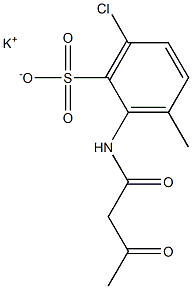 2-(Acetoacetylamino)-6-chloro-3-methylbenzenesulfonic acid potassium salt Struktur