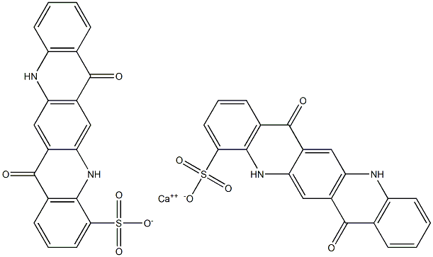 Bis[5,7,12,14-tetrahydro-7,14-dioxoquino[2,3-b]acridine-4-sulfonic acid]calcium salt Struktur