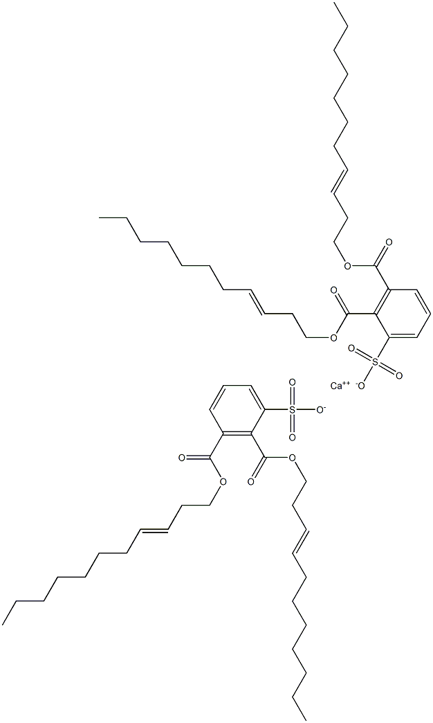 Bis[2,3-di(3-undecenyloxycarbonyl)benzenesulfonic acid]calcium salt Struktur