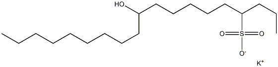 10-Hydroxynonadecane-4-sulfonic acid potassium salt Struktur