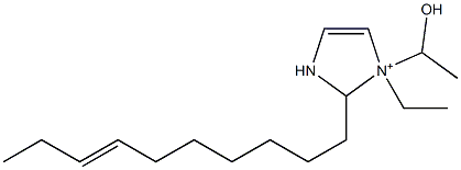 2-(7-Decenyl)-1-ethyl-1-(1-hydroxyethyl)-4-imidazoline-1-ium Struktur