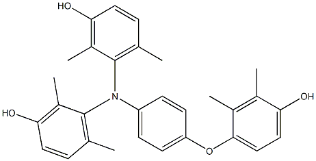 N,N-Bis(3-hydroxy-2,6-dimethylphenyl)-4-(4-hydroxy-2,3-dimethylphenoxy)benzenamine Struktur