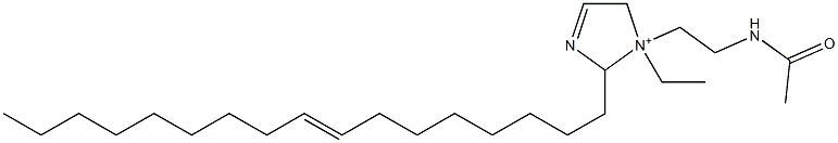 1-[2-(Acetylamino)ethyl]-1-ethyl-2-(8-heptadecenyl)-3-imidazoline-1-ium Struktur