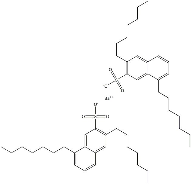 Bis(3,8-diheptyl-2-naphthalenesulfonic acid)barium salt Struktur