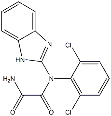 N-[1H-Benzimidazol-2-yl]-N-(2,6-dichlorophenyl)oxamide Struktur