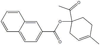 2-Naphthoic acid 1-acetyl-4-methyl-3-cyclohexenyl ester Struktur