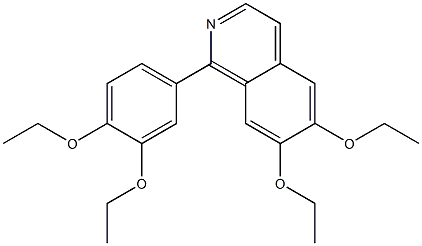 1-(3,4-Diethoxyphenyl)-6,7-diethoxyisoquinoline Struktur