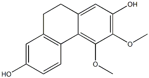 3,4-Dimethoxy-9,10-dihydrophenanthrene-2,7-diol Struktur