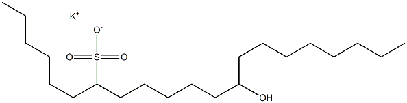 13-Hydroxyhenicosane-7-sulfonic acid potassium salt Struktur