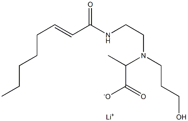 2-[N-(3-Hydroxypropyl)-N-[2-(2-octenoylamino)ethyl]amino]propionic acid lithium salt Struktur