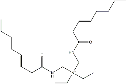 N-Ethyl-N,N-bis[(3-octenoylamino)methyl]ethanaminium Struktur