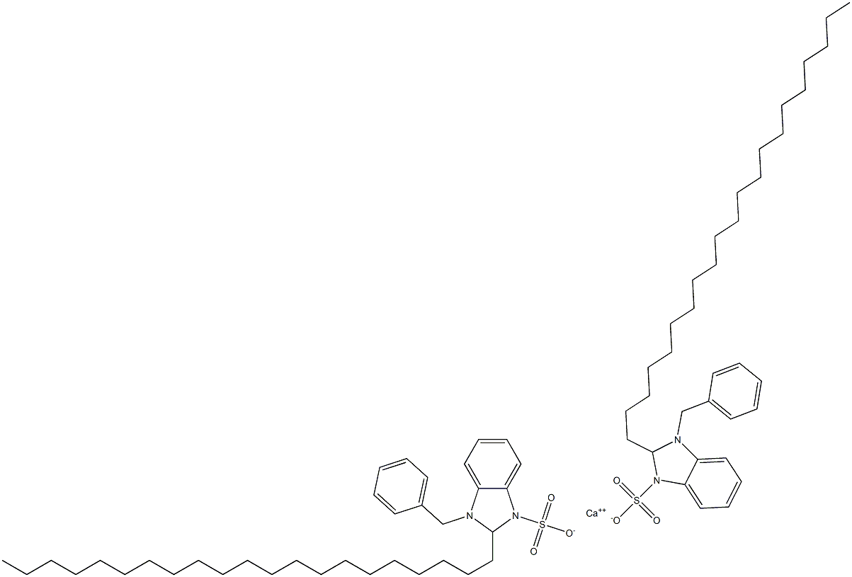 Bis(1-benzyl-2,3-dihydro-2-henicosyl-1H-benzimidazole-3-sulfonic acid)calcium salt Struktur