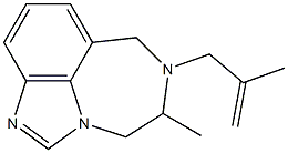 4,5,6,7-Tetrahydro-5-methyl-6-(2-methyl-2-propenyl)imidazo[4,5,1-jk][1,4]benzodiazepine Struktur