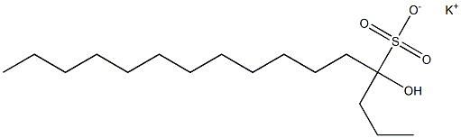 4-Hydroxyhexadecane-4-sulfonic acid potassium salt Struktur