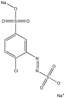 2-Chloro-5-(sodiosulfo)benzenediazosulfonic acid sodium salt Struktur