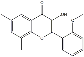 3-Hydroxy-2-(2-methoxyphenyl)-6,8-dimethyl-4H-1-benzopyran-4-one Struktur