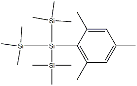 (2,4,6-Trimethylphenyl)tris(trimethylsilyl)silane Struktur