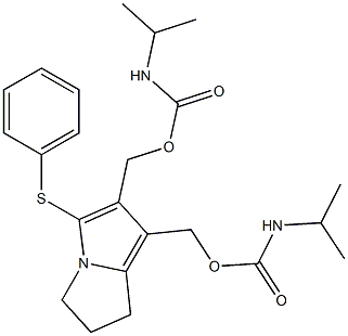 2,3-Dihydro-5-phenylthio-1H-pyrrolizine-6,7-dimethanol bis[N-(isopropyl)carbamate] Struktur