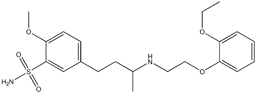 5-[3-[2-(2-Ethoxyphenyloxy)ethylamino]butyl]-2-methoxybenzenesulfonamide Struktur