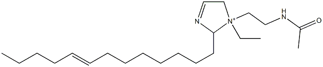 1-[2-(Acetylamino)ethyl]-1-ethyl-2-(8-tridecenyl)-3-imidazoline-1-ium Struktur