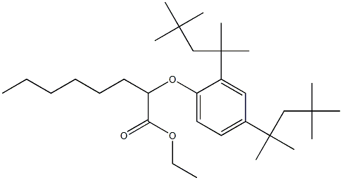 2-[2,4-Bis(1,1,3,3-tetramethylbutyl)phenoxy]octanoic acid ethyl ester Struktur