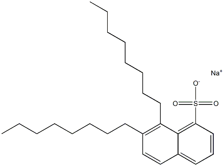 7,8-Dioctyl-1-naphthalenesulfonic acid sodium salt Struktur