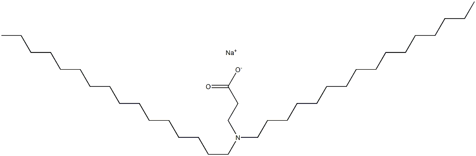 3-(Dihexadecylamino)propanoic acid sodium salt Struktur