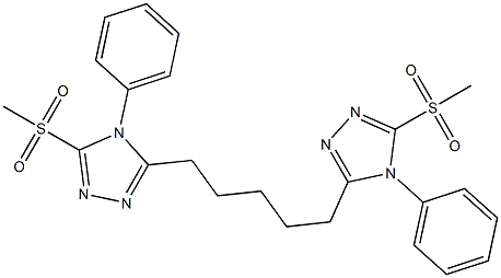 5,5'-(1,5-Pentanediyl)bis[4-(phenyl)-3-methylsulfonyl-4H-1,2,4-triazole] Struktur