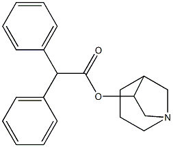 1-Azabicyclo[3.2.1]octan-6-ol diphenylacetate Struktur