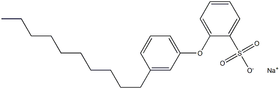 2-(3-Decylphenoxy)benzenesulfonic acid sodium salt Struktur