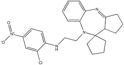 9-[2-(2-Chloro-4-nitroanilino)ethyl]-1,2,3,9,10,10a-hexahydrospiro[benzo[b]cyclopenta[e][1,4]diazepine-10,1'-cyclopentane] Struktur