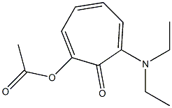 2-(Acetoxy)-7-(diethylamino)-2,4,6-cycloheptatrien-1-one Struktur